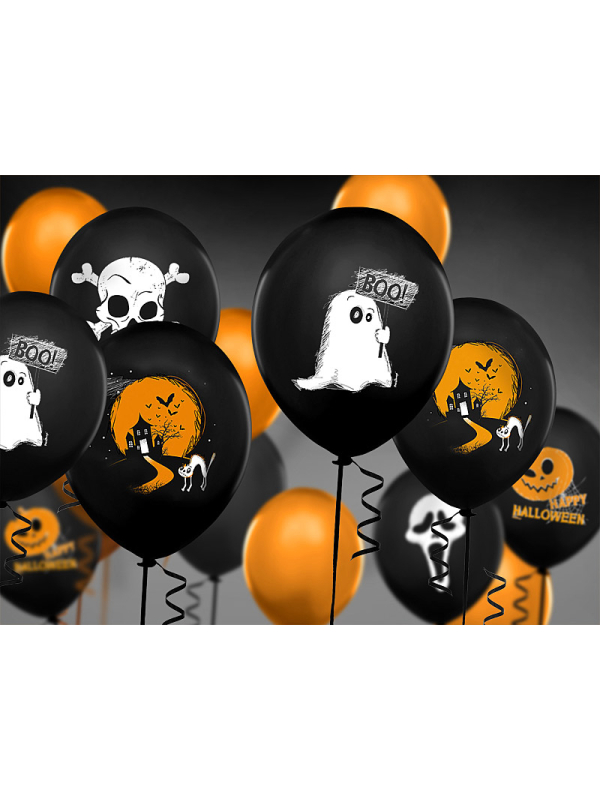 Ballons Halloween Fantômes et Château Hanté - 30 cm | Déguiz-Fêtes