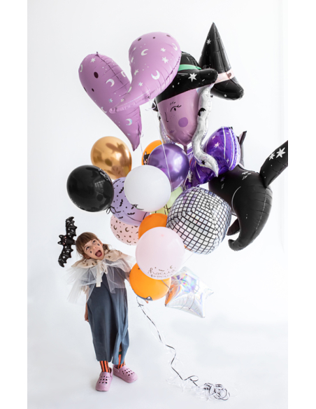 Ballon Halloween de sorcière scintillante 73,5x101 cm
