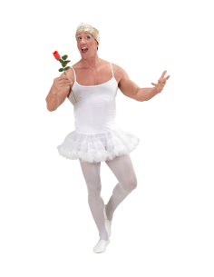 Déguisement humour homme, danseuse classique (rose ou blanc)