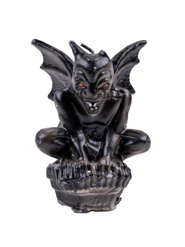 Bougie Halloween de gargouille noire