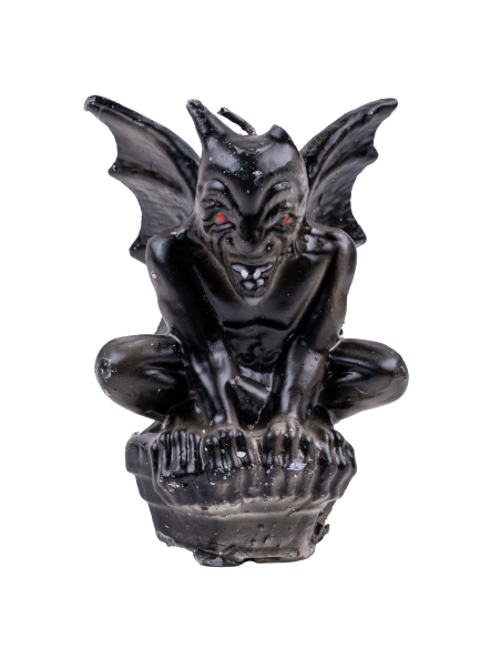 Bougie Halloween de gargouille noire