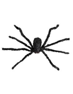 Araignée Velue Géante Modulable 75 cm Noire – Décoration Halloween Effrayante