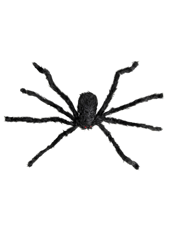 Araignée Velue Géante Modulable 75 cm Noire – Décoration Halloween Effrayante