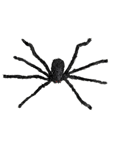 Araignée Velue Géante Modulable 75 cm Noire – Décoration Halloween Effrayante