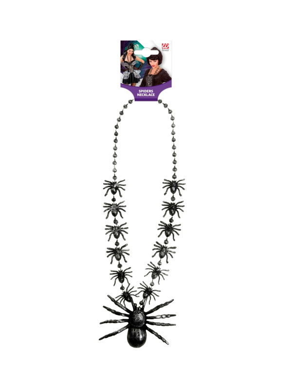 Collier Araignées 40 cm – Bijou Effrayant pour Halloween