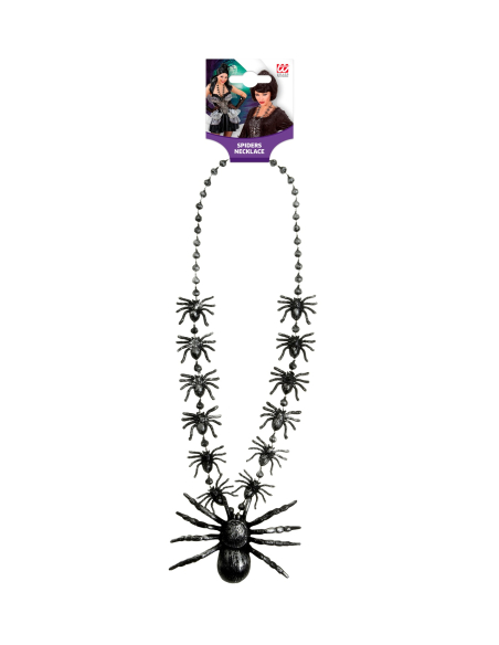 Collier Araignées 40 cm – Bijou Effrayant pour Halloween