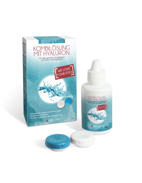 Solution Combinée Aricona avec Acide Hyaluronique pour Lentilles de Contact
