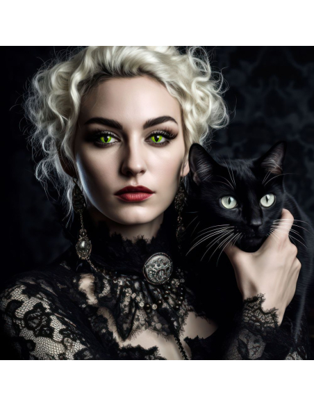 Lentilles de Contact Œil de Chat Diabolique Aricona pour Halloween