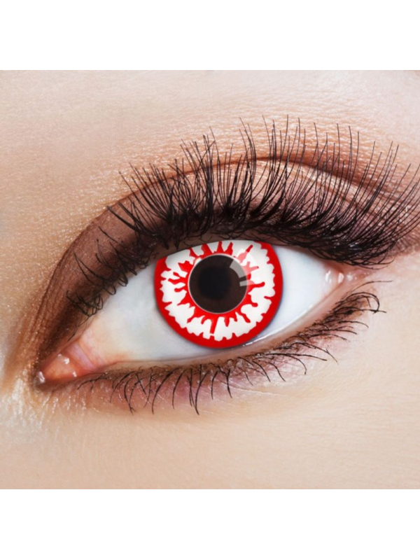 Lentilles Halloween de zombie injectées de sang : 1 an