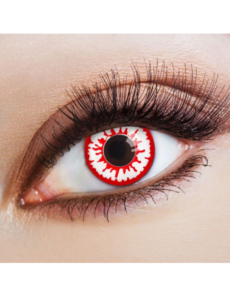 Lentilles Halloween de zombie injectées de sang : 1 an