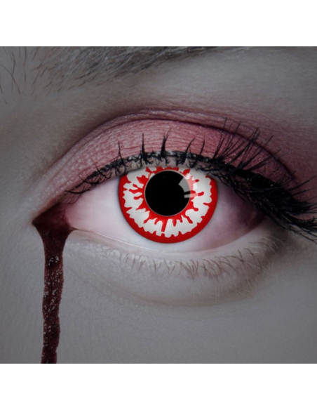 Lentilles Halloween de zombie injectées de sang : 1 an