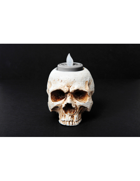 Bougeoir Tête de Mort - Décoration de Table Halloween