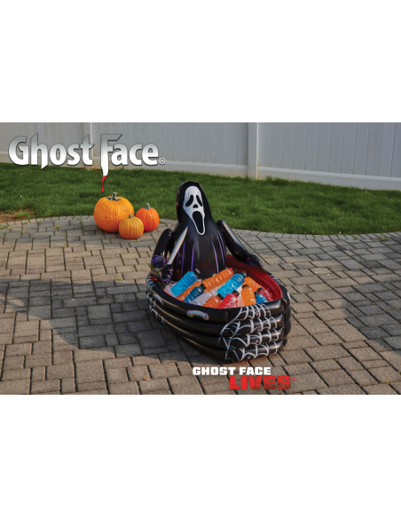 Glacière Gonflable Cercueil Ghost Face® - Accessoire Halloween Pratique
