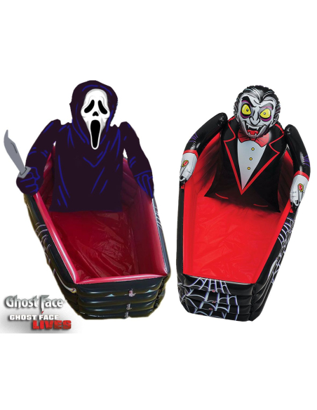 Glacière Gonflable Cercueil Ghost Face® - Accessoire Halloween Pratique