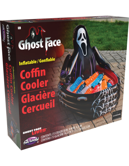 Glacière Gonflable Cercueil Ghost Face® - Accessoire Halloween Pratique