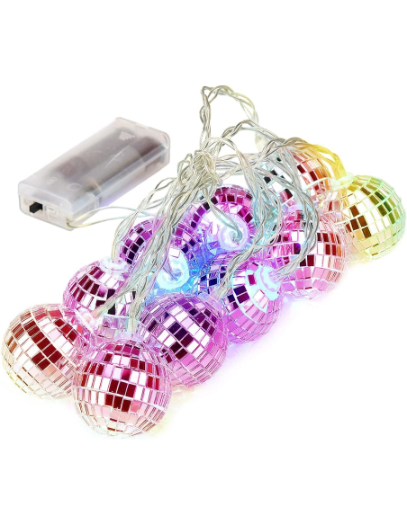 Guirlande Lumineuse Boules à facettes Disco 165 cm