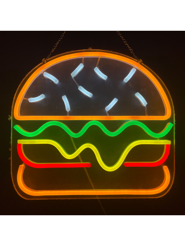 Lumière Néon Hamburger à suspendre