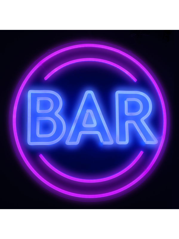 Lumière Led "Bar", une enseigne fluo attirante