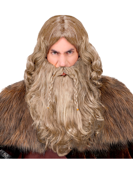 Perruque de Viking avec barbe et moustache