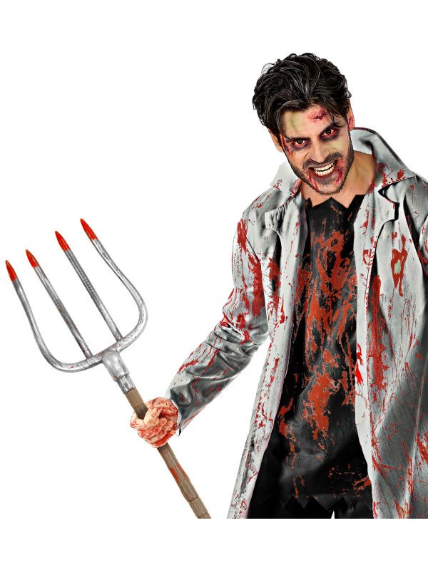 Fourche de fermier ensanglanté pour tueur Halloween