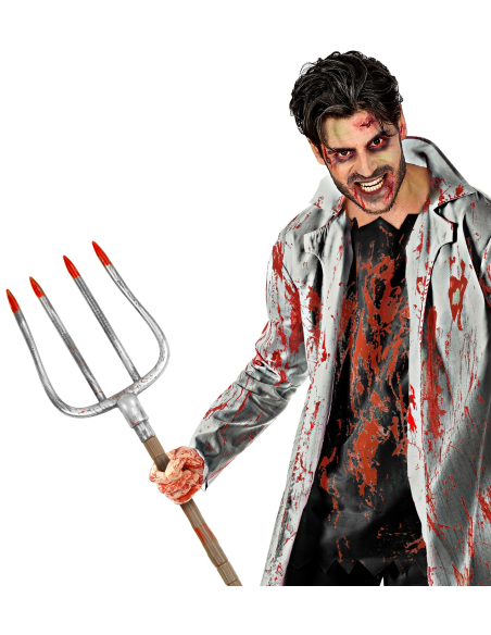 Fourche de fermier ensanglanté pour tueur Halloween