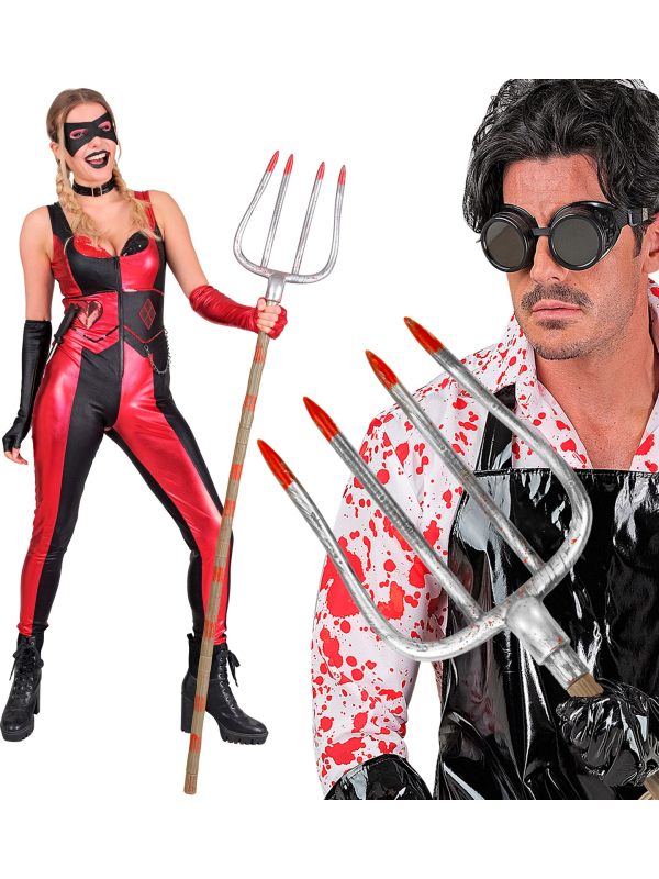 Fourche de fermier ensanglanté pour tueur Halloween