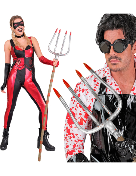 Fourche de fermier ensanglanté pour tueur Halloween