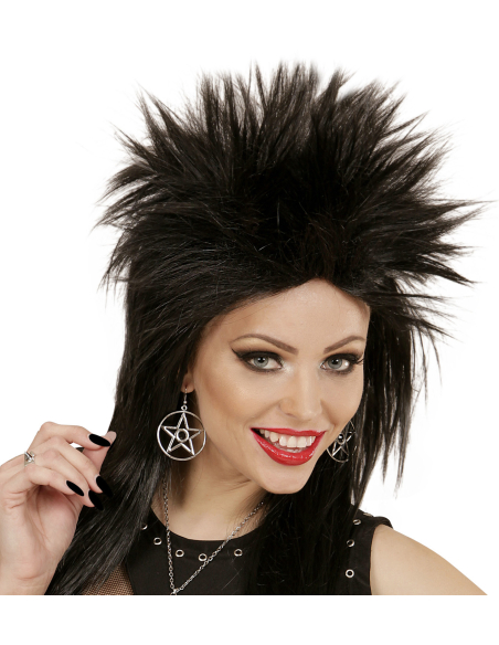 Boucles d'Oreilles Pentagramme Mystique avec Pierre Noire – Accessoire Parfait pour Halloween