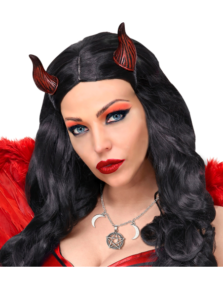 Collier Ésotérique Argent avec Pentagramme et Croissants de Lune – Bijou Halloween