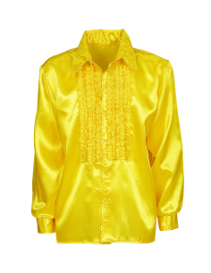 Chemise Jaune à jabot homme du M au XXL 2