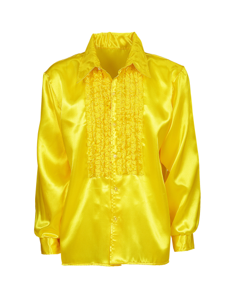 Chemise Jaune à jabot homme du M au XXL