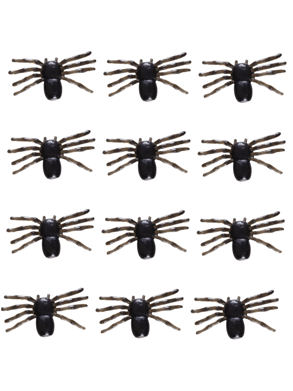 Set de 12 Araignées Halloween - Décoration Pas Cher