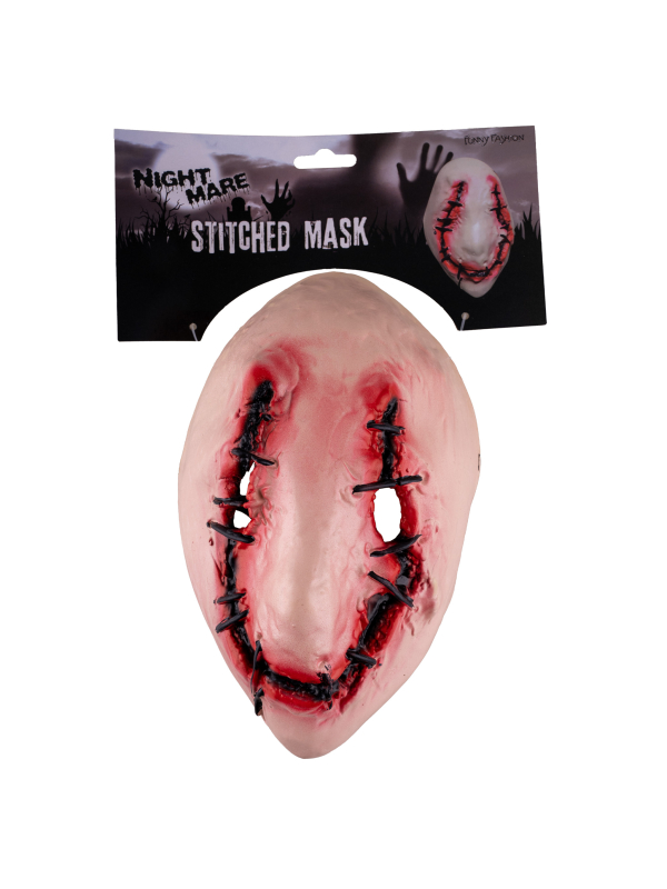 Masque terrifiant de halloween de visage cousu