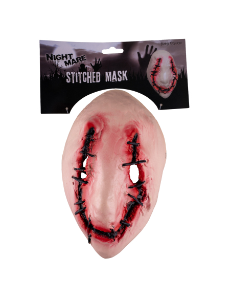 Masque terrifiant de halloween de visage cousu