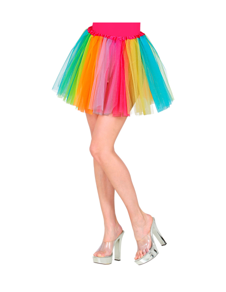 Jupe Tutu Femme 40 cm Multicolore - Idéale pour Déguisement et Festival
