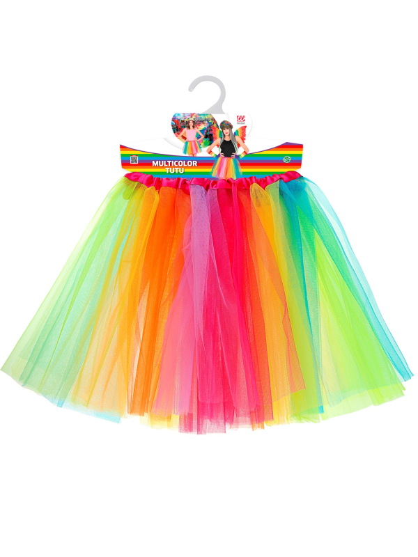 Jupe Tutu Femme 40 cm Multicolore - Idéale pour Déguisement et Festival
