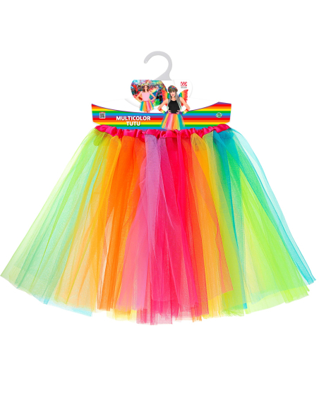 Jupe Tutu Femme 40 cm Multicolore - Idéale pour Déguisement et Festival