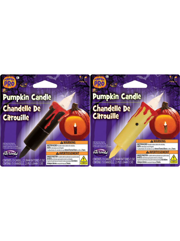 Bougie LED Noire pour éclairage de citrouille Halloween