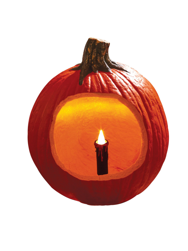 Bougie LED Noire pour éclairage de citrouille Halloween