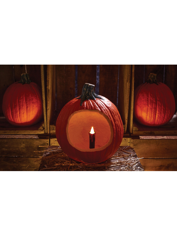 Bougie LED Noire pour éclairage de citrouille Halloween