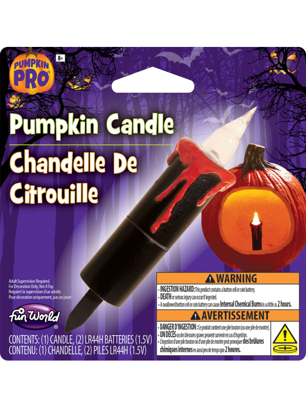 Bougie LED Noire pour éclairage de citrouille Halloween