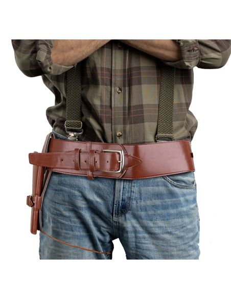 Holster de Cowboy avec Ceinture - Aspect cuir | Accessoire Western