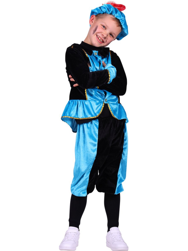 Déguisement de Père Fouettard enfant bleu et noir