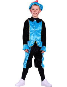 Déguisement de Père Fouettard enfant bleu et noir 2