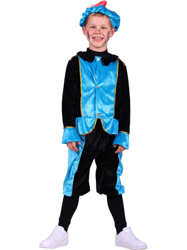 Déguisement de Père Fouettard enfant bleu et noir