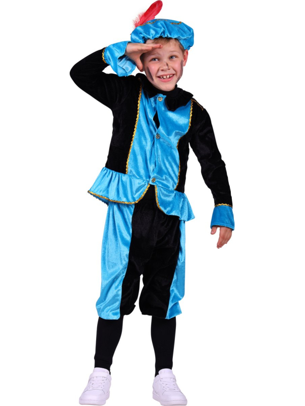 Déguisement de Père Fouettard enfant bleu et noir