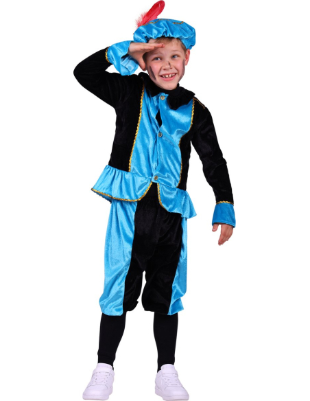 Déguisement de Père Fouettard enfant bleu et noir