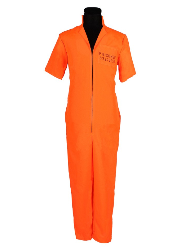 Déguisement prisonnier orange homme USA Halloween Grandes Tailles