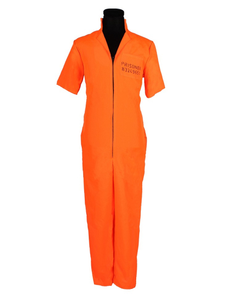 Déguisement prisonnier orange homme USA Halloween Grandes Tailles