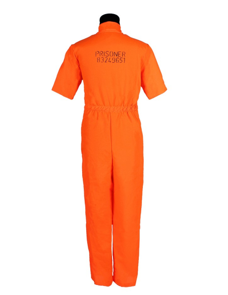 Déguisement prisonnier orange homme USA Halloween Grandes Tailles